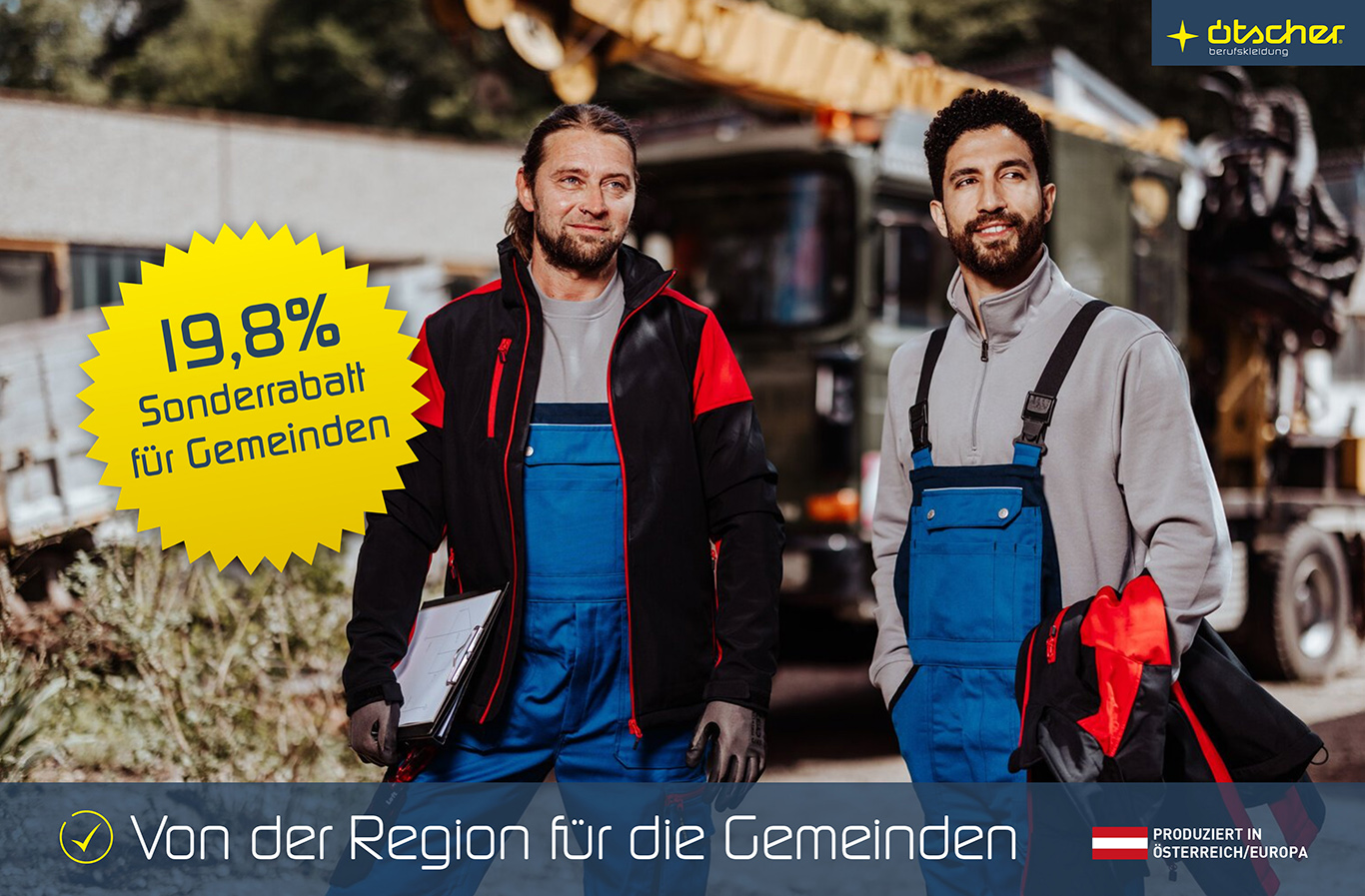 Zwei Männer in Arbeitskleidung