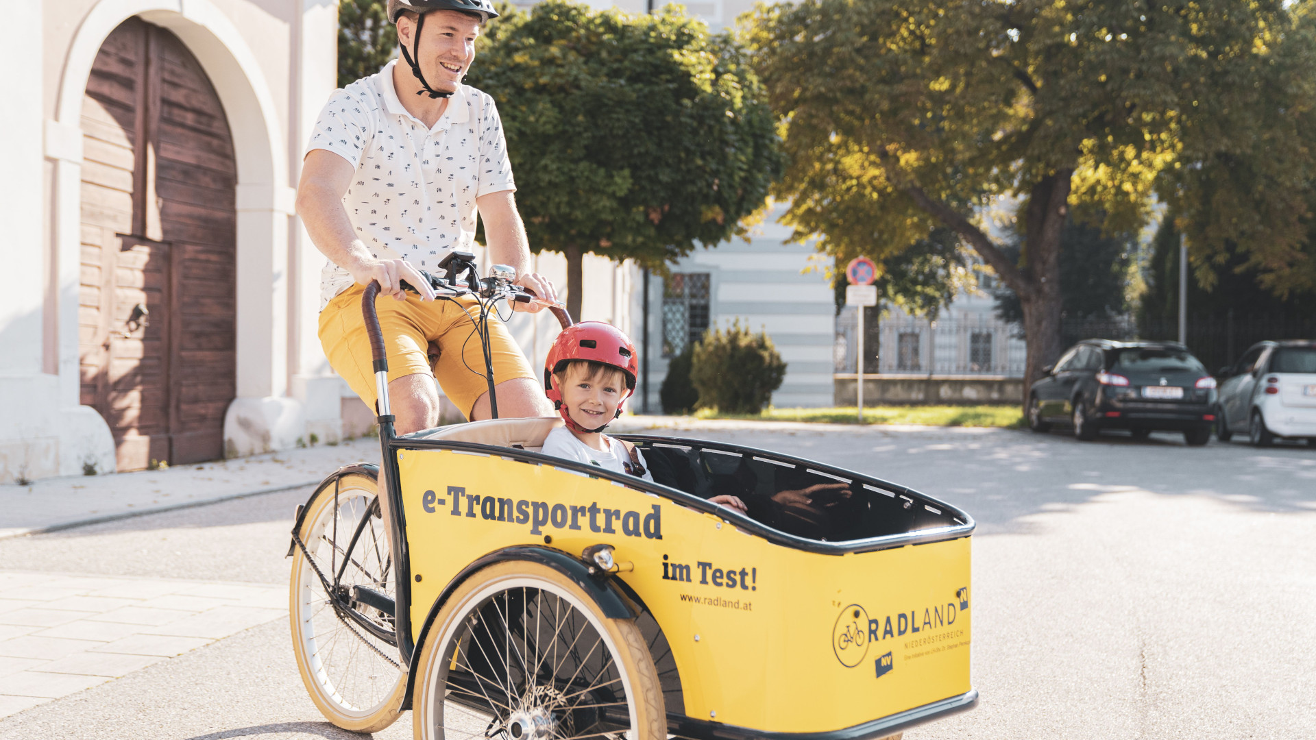 e-Transportrad mit Kind