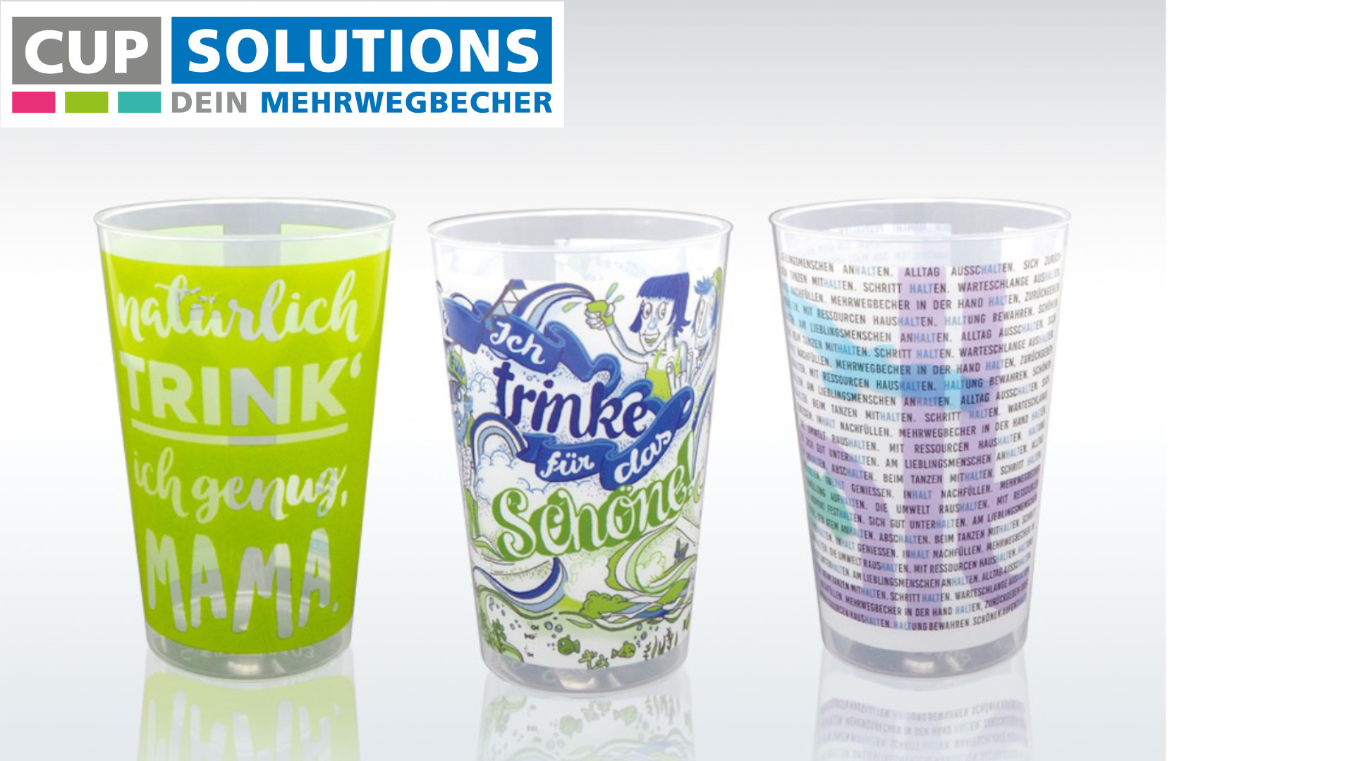 Mehrwegkunststoffbecher der Firma Cup Solutions